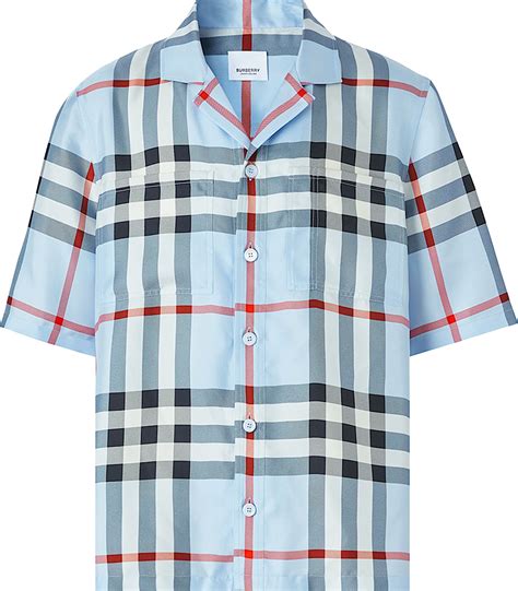 burberry light blue cotton oxford button up|burberry signatures for men.